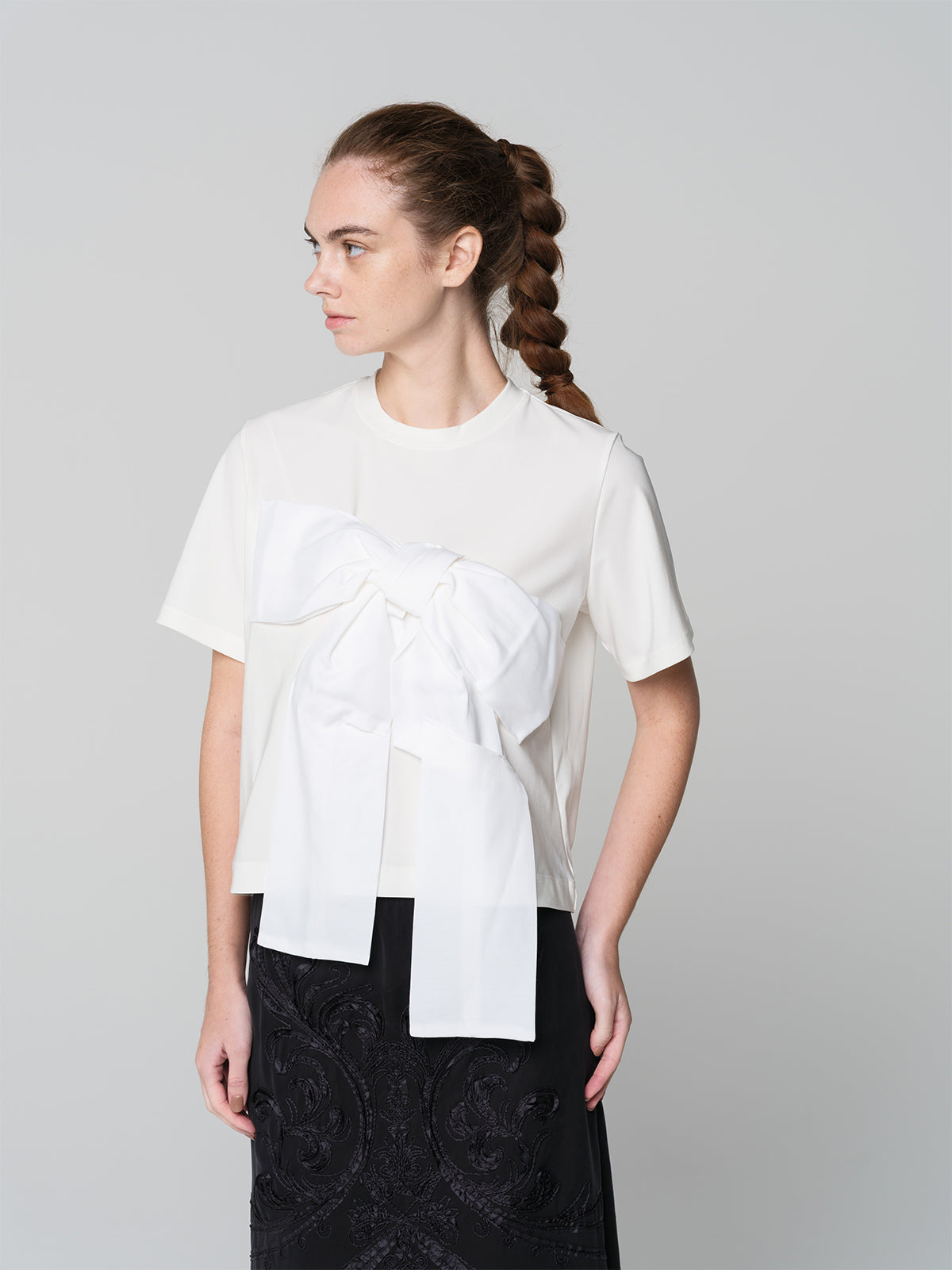 フロントリボン デザインカットソー