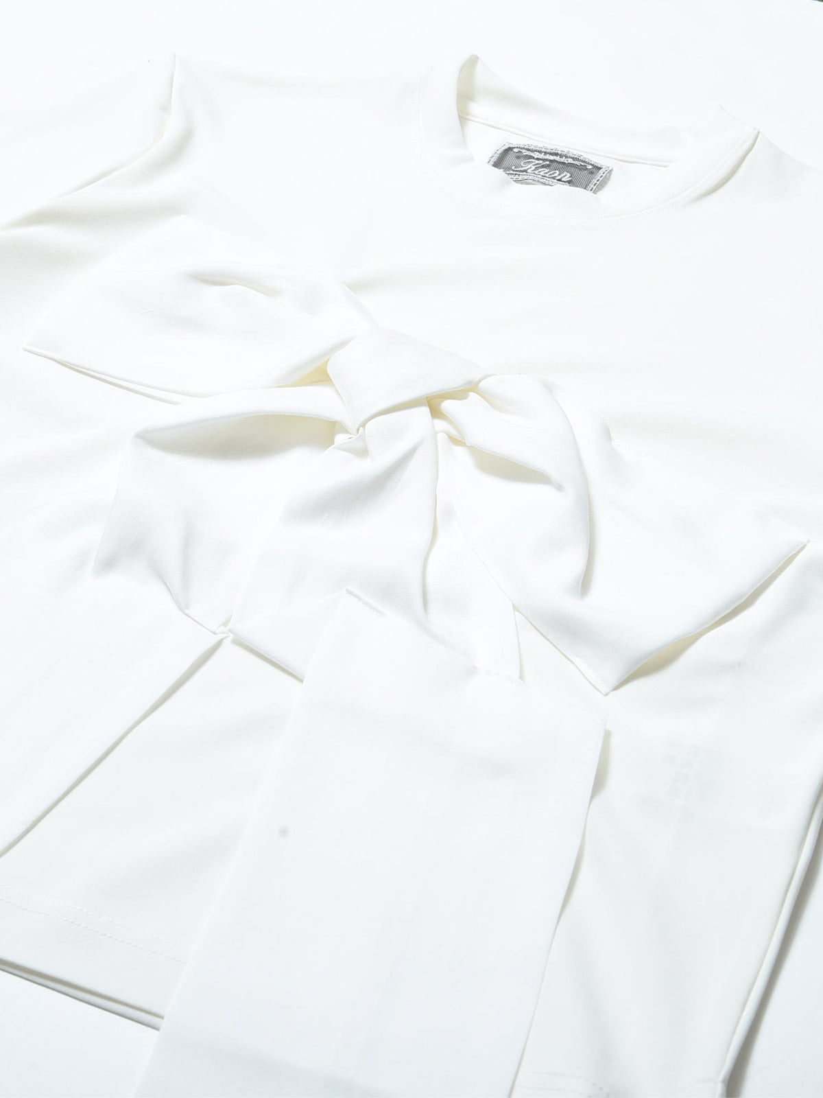 フロントリボン デザインカットソー