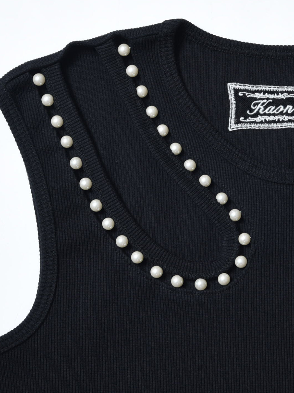 パールカラー デザインタンクトップ