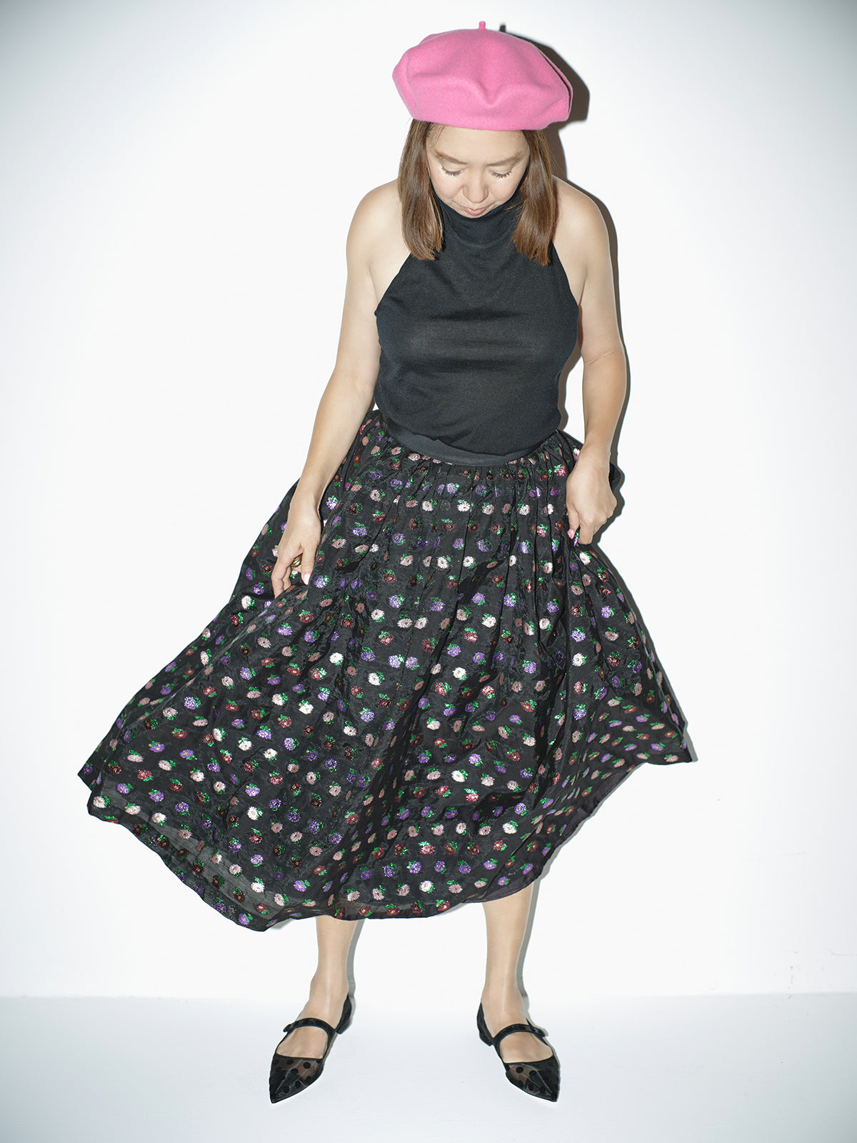 Kaon & COZ Embroidered Skirt