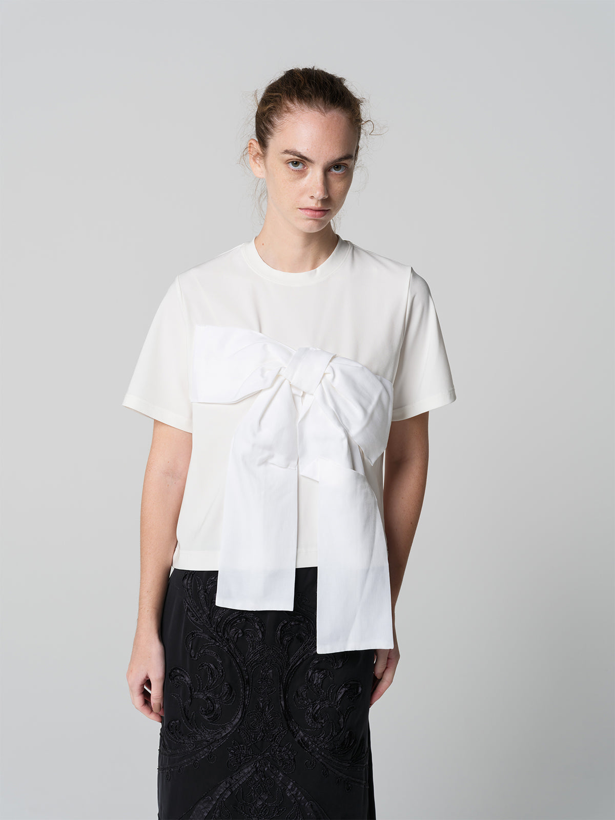 フロントリボン デザインカットソー