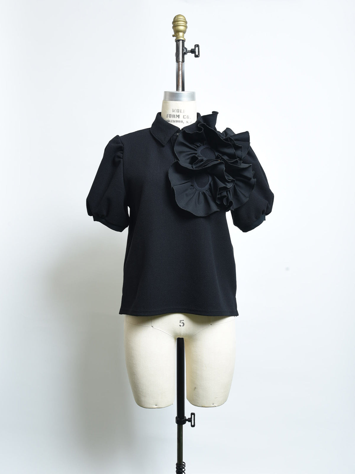 フラワーコサージュ ポロシャツ